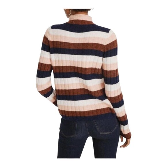 Madewell XS Evercrest Striped Mock Neck Sweater - Picture 2 of 7